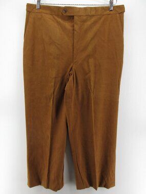 VTG Paul Stuart Pants 38X26 Microsuede Baggy Side Tabs Slacks $324 NWT